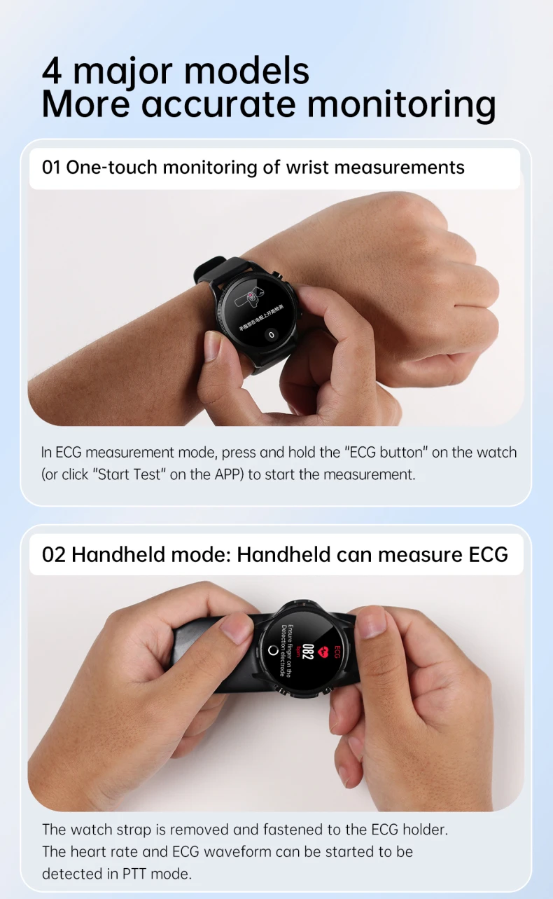 1.39 Inch HD Touch Screen Heart Rate Blood Pressure Blood Oxygen Monitoring Non-invasive Blood Glucose Health ECG Smart Watch E400 (6).jpg