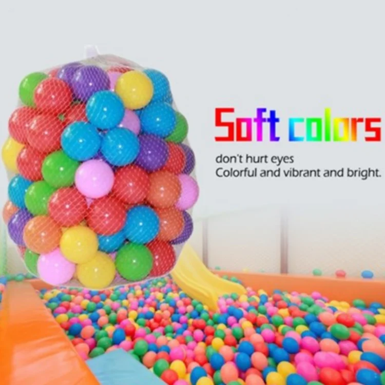 100 Balles Pit Pit En Plastique Souple 5,5 Cm - Kit Piscine à Balles Océan Multicolore Pour Bébé Enfant Intérieur Extérieur
