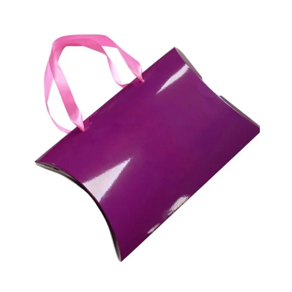 Customized Pillow Box Packaging Custom Boxes Cardboard Gift Candy Pillow Box in Stock