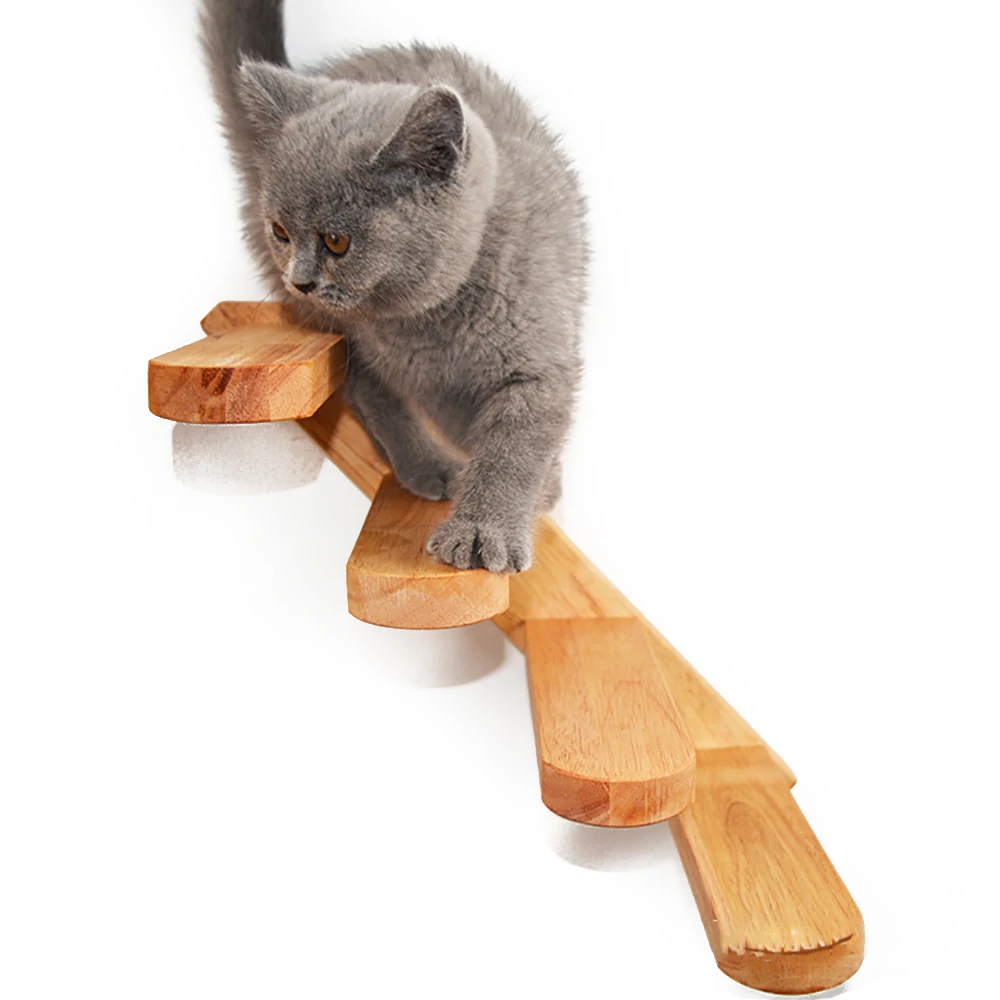 Indoor Wall Mounted Cat Climbing Steps Cat Activity Wall Shelves Cat