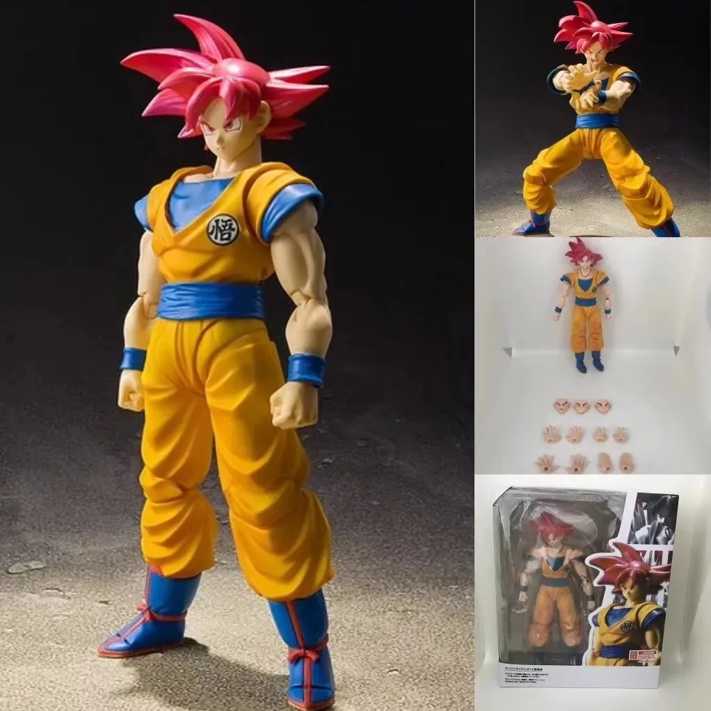 SHF 6 Inches PVC DBZ Super Saiyan God Super Saiyan ROSE pink Black Red Hair Zamasu Son Goku DBZ Action Figure