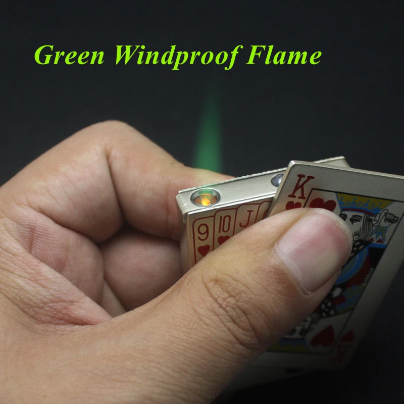 Wholesale Creative Playing Card Gas Lighter,Refillable Windproof Butane