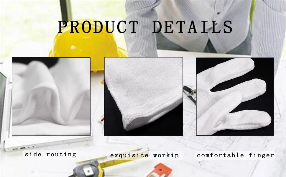 16 Pcs White Cotton Gloves Moisturizing Gloves For Dry Hands Eczema,Sleep Gloves For Men And