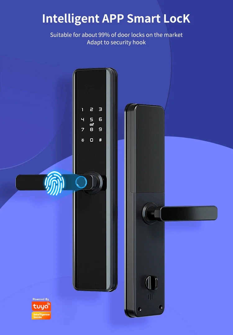 High Security 6068 Mortise Digital Lock BLE WiFi Fingerprint Card ...