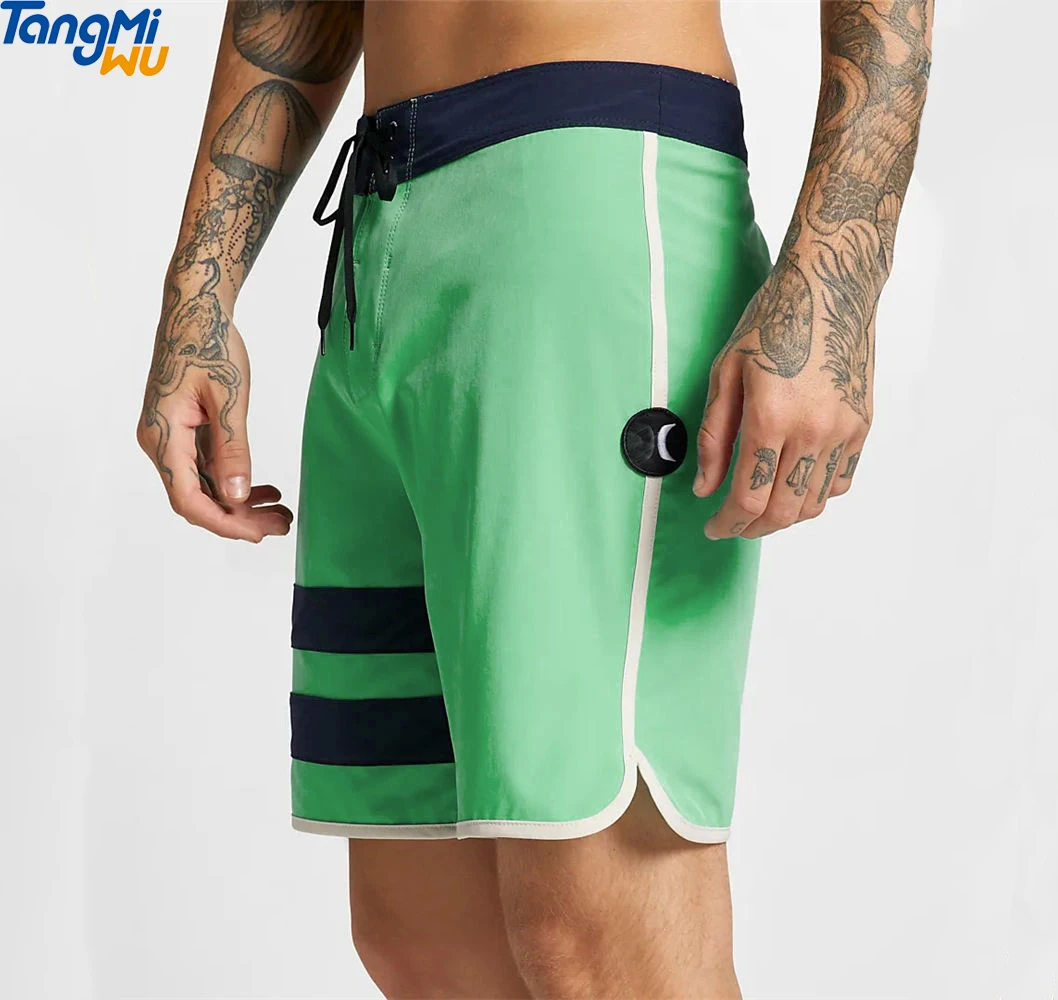 2021 Summer polyester stretch stripe casual running beach shorts stylish board short mens boardshorts
