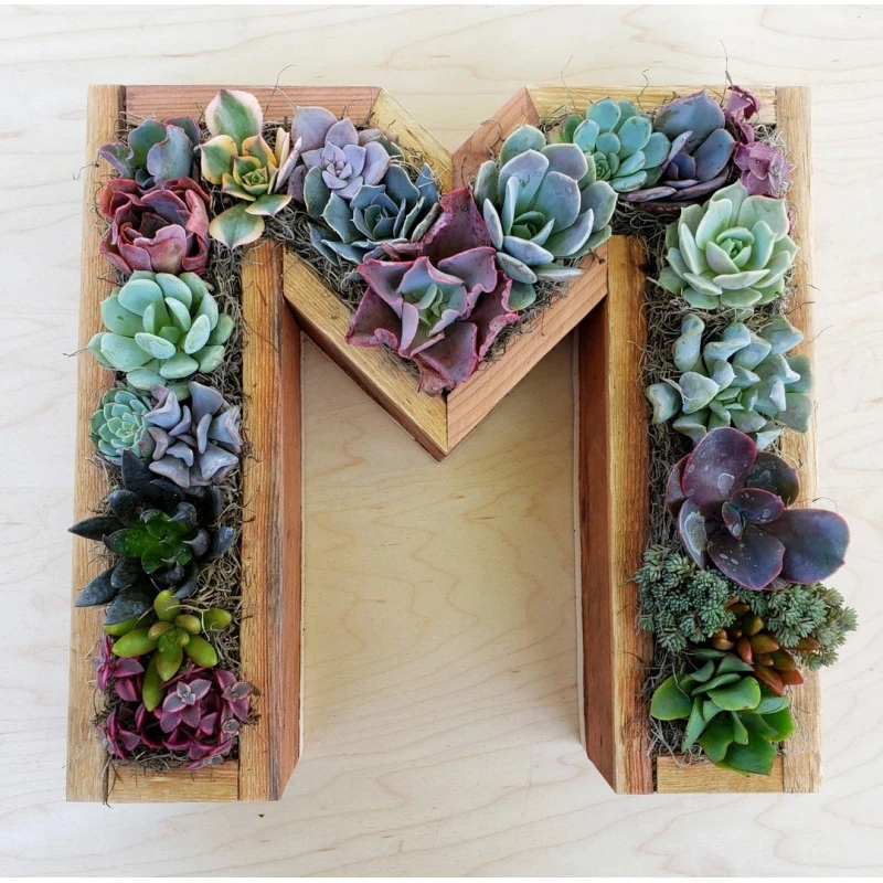 Multi Types Containers Wood Craft Garden Decoration Creative Letters ...