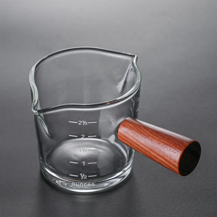 Espresso Shot Glasses 2.5OZ Double Spouts Measuring Cup Espresso