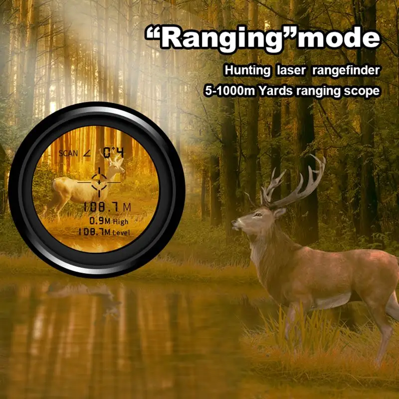 Nohawk NKG-600 Golf Laser Range Finder Long Distance Measurement with Golf Distance Compensation