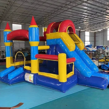 Commercial Park Games Slide Combo Inflatables Jumping Bouncer Inflatable Dinosaur Bouncy Castle