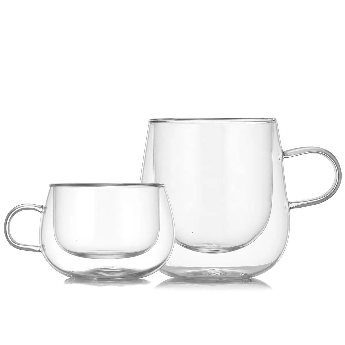 Creative High Borosilicate Double Wall Drinking Milk Lemon Juice Cup Clear Glass Tea Cups Coffee 5070