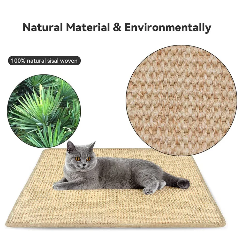 Wholesale Customized Size Cat Floor Scratching Rug Natural Sisal Cat Scratcher Mat Cat Sisal