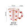 Handcrafted high-end mug  striped heart