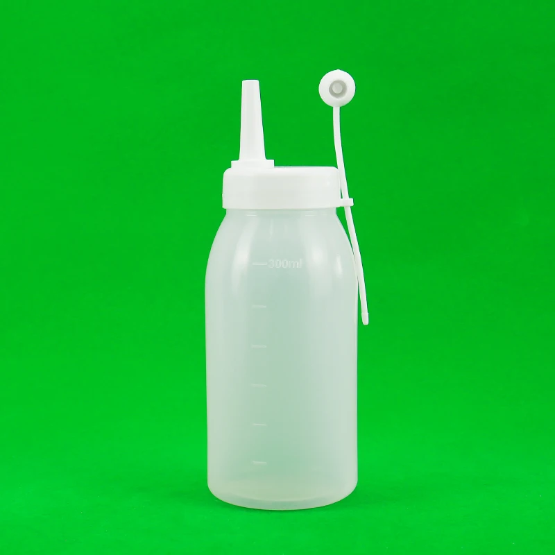 300ml 600ml 10oz 20oz Empty HDPE/PP Wide Mouth Plastic Squeeze Bottles Caps Ketchup Salad Sauce Milk Soda Tea Custom Logo