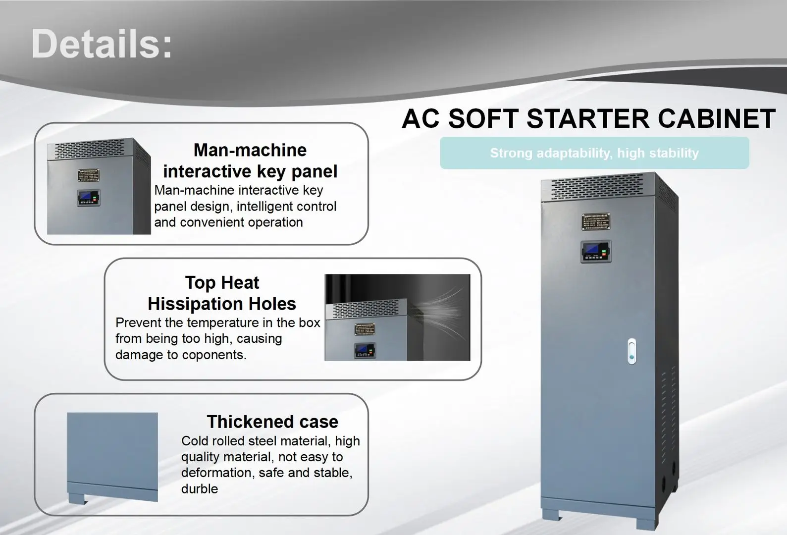 Online/Bypass Soft Start Cabinet 380V Intelligent Motor Control 11kw/55kw/180kw/400kw/630kw Soft Start Cabinet supplier