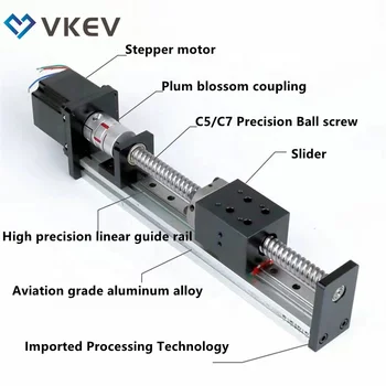 Cnc Machine Linear Motion Guide Guides Micro Linear Module With Stepper ...