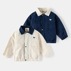 Customized  Spring New Casual Korean Style Boys' Baseball Jacket Children's Outerwear for Toddlers New Design Clothes for Kids