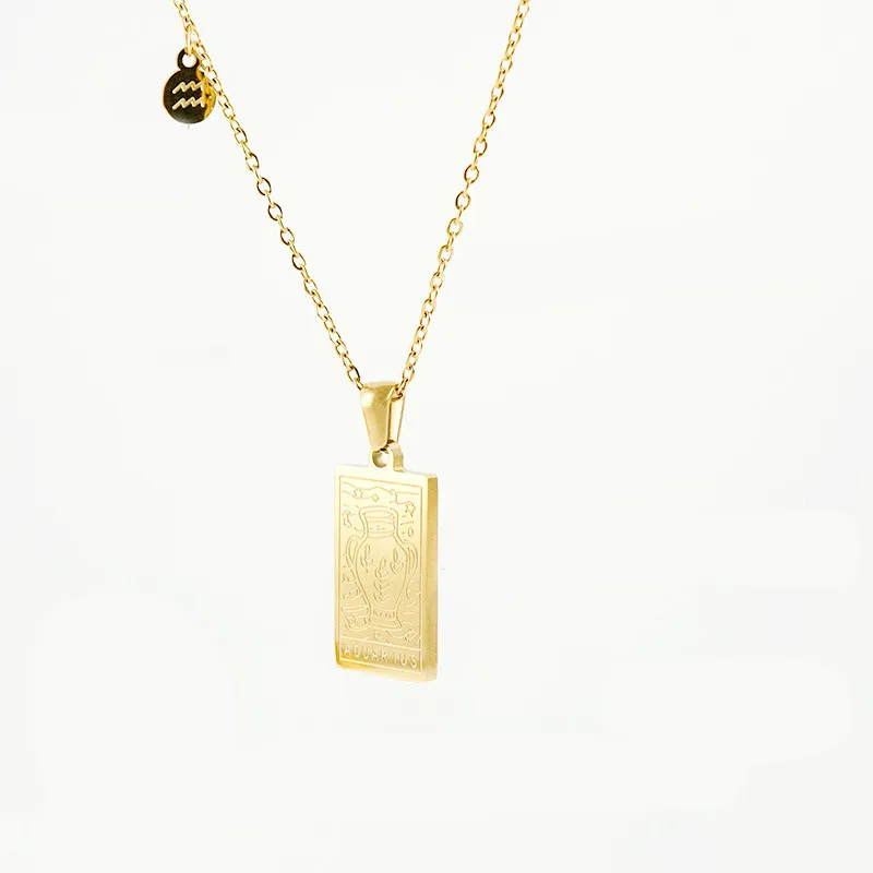 Hot Fashion Gold Plated Aquarius Zodiac 