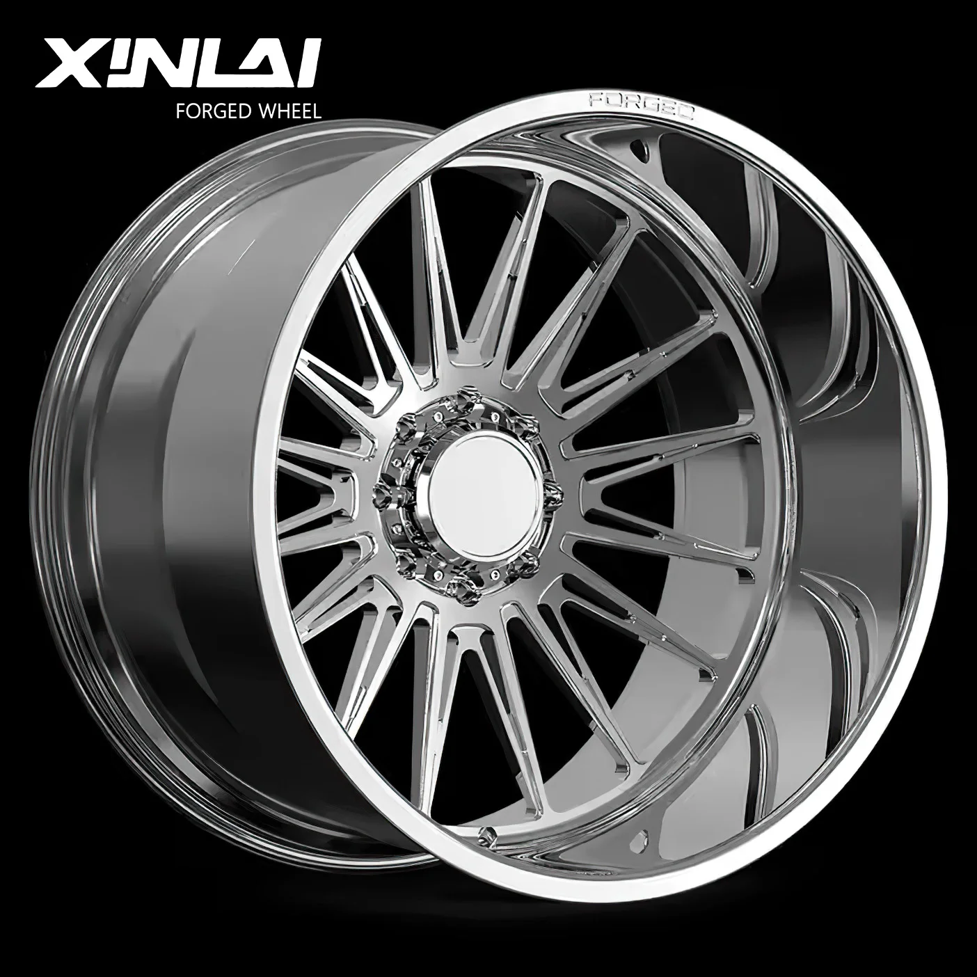 XL Deep Dish Chrome Multi Spoke 4x4 Off-road Wheels 17-26Inch 5x127 5x139.7 6x135 Alloy Forged Wheels Rims for Jeep Wrangler - Image 6