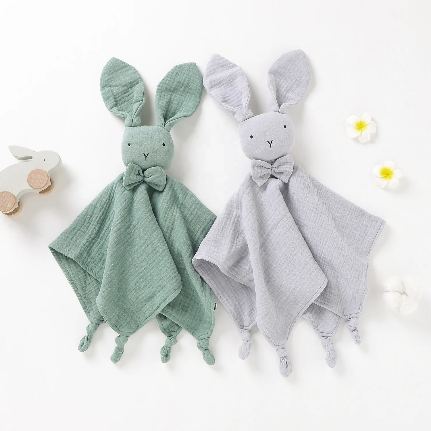 Download Wholesale Cute Bunny Bow Knot Rabbit Baby Comforter Toy Organic Buy Bunny Baby Comforter Toy Product On Alibaba Com