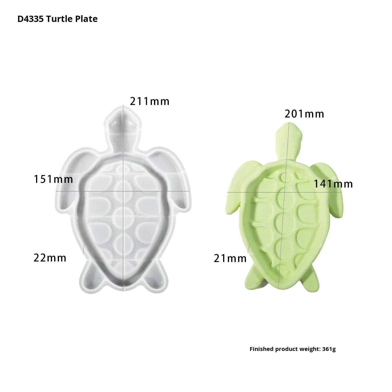 Diy Turtle Tray Silicone Resin Storage Mold Drip Glue Mold for Cake Tools Plaster Saucer Mold manufacture