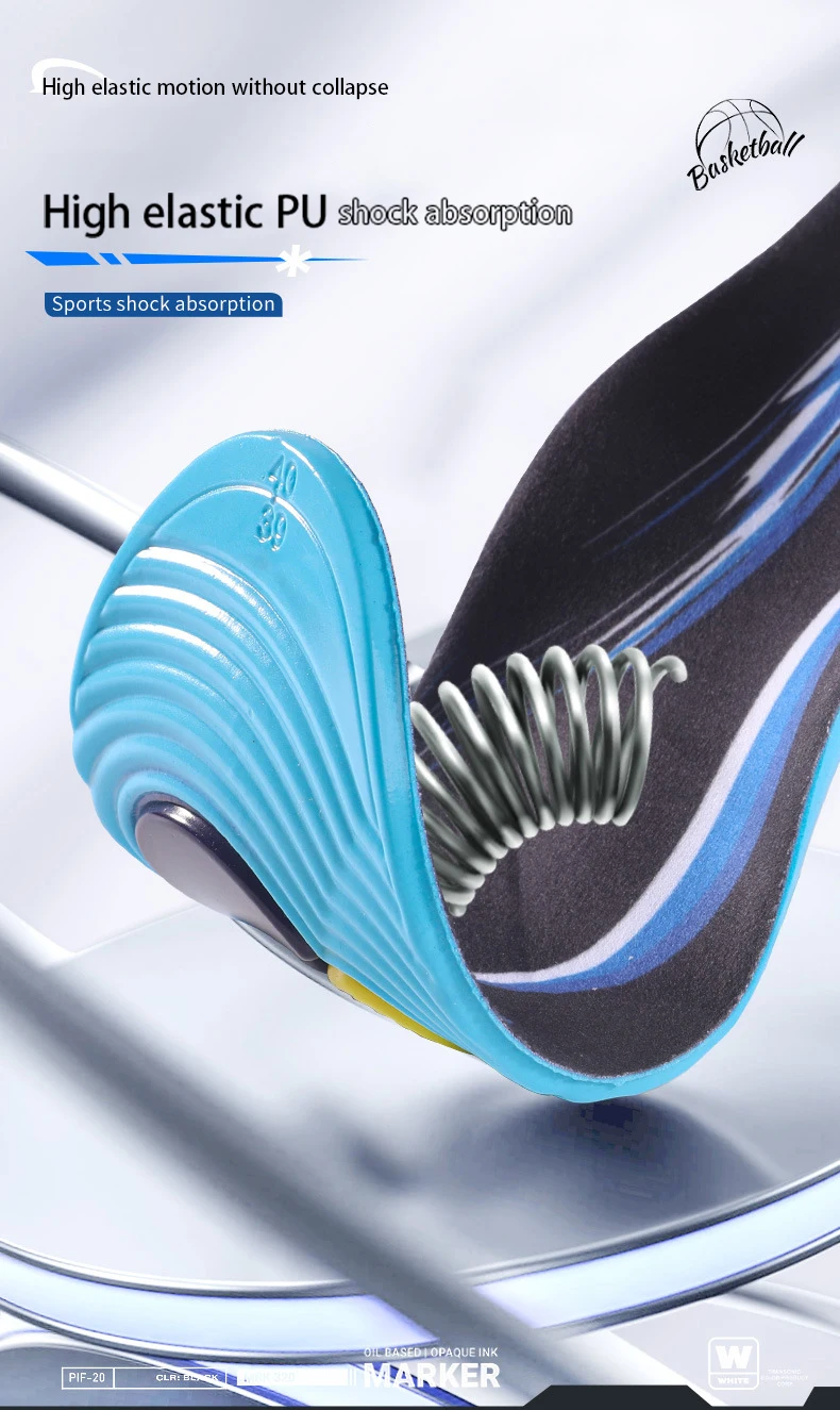 New Arrival Arch Support Sport Insoles Comfortable Shock Sweat Absorbing Pain Relief Massage Ball Foot Cushions Bouncy Inserts