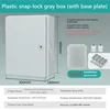 Caja gris de 400x300x180 mm (con cierre redondo)