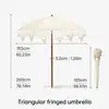 Triangle tassel umbrella