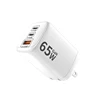 PRISE US 65W USB + 2 USBC Blanc