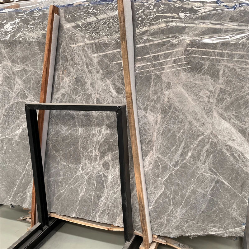 product good price light color grey marble slab for home  hotel wall and countertop design-2
