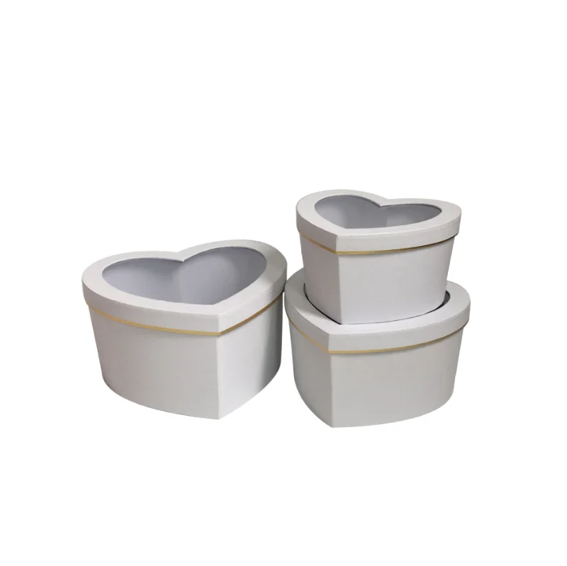 Creative Window love Flower Box Heart-shaped Flowers Perspective