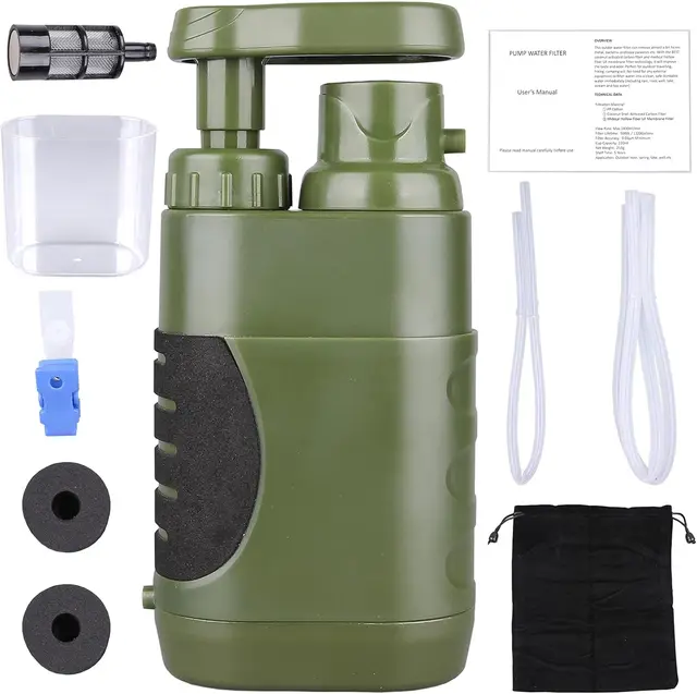 Outdoor Survival Water Filter Straw for Cycling Camping Hiking and Bicycle Water Bottles Water Filters Outdoor