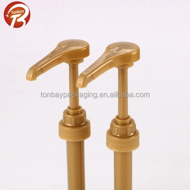 28mm Gold Coffee Syrup Dispenser Pump For Syrup Bottles Coffee