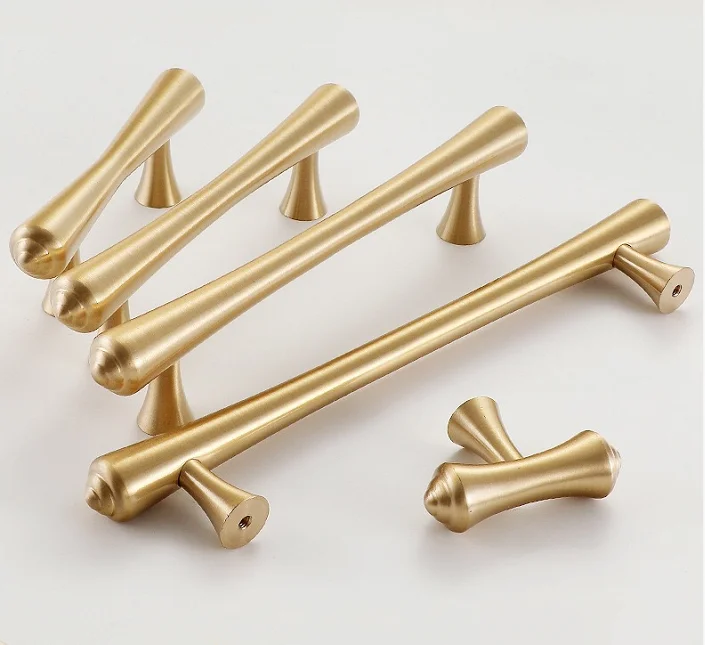 Wholesale Nordic Modern Style Simple Gold Furniture Drawer Knob Kitchen