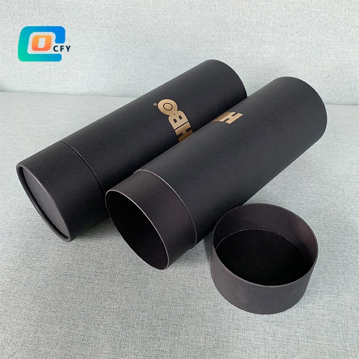 Recycled Plastic Free Paper Tubes Cylinder Packaging For Water Bottle