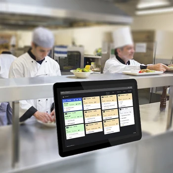IP65 full waterproof 10.1 15.6 inch touch screen all in one panel pc restaurant kds commercial kitchen display system