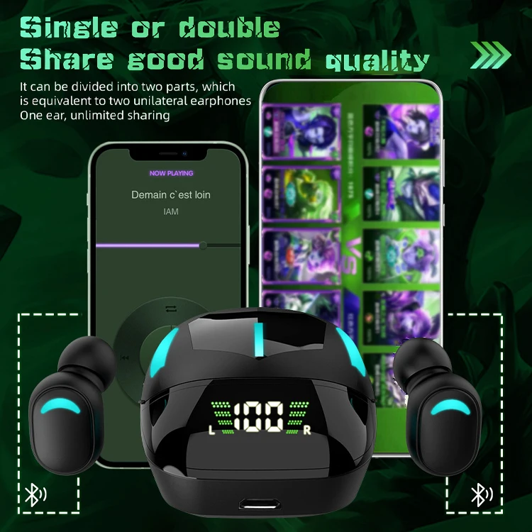 New G7s Low Latency Gaming Open Case Pairing Touch Control Wireless ...