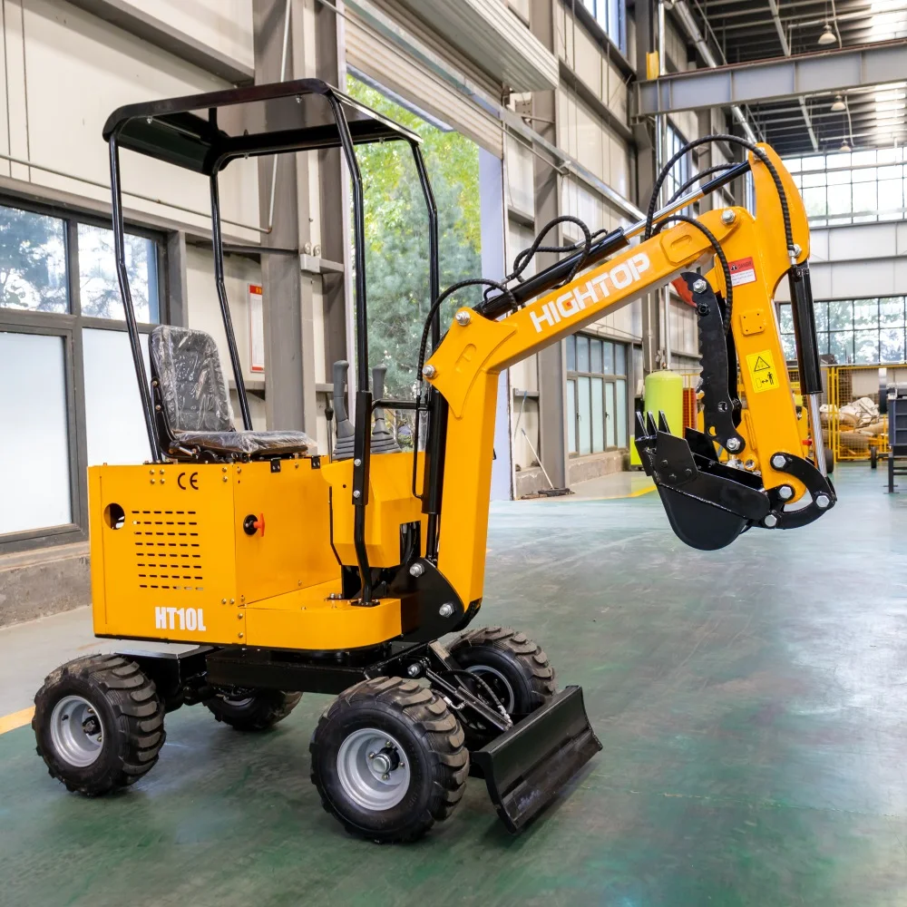 Hightop HT10L 1 тон багер на точковима мини багер 4x4 погон