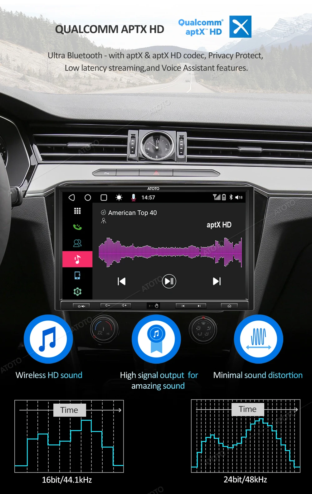 Atoto S8 Ultra Android Car Radio 2 Din Universal Car Audio Gps Navi Player 10.1 Inch Floating