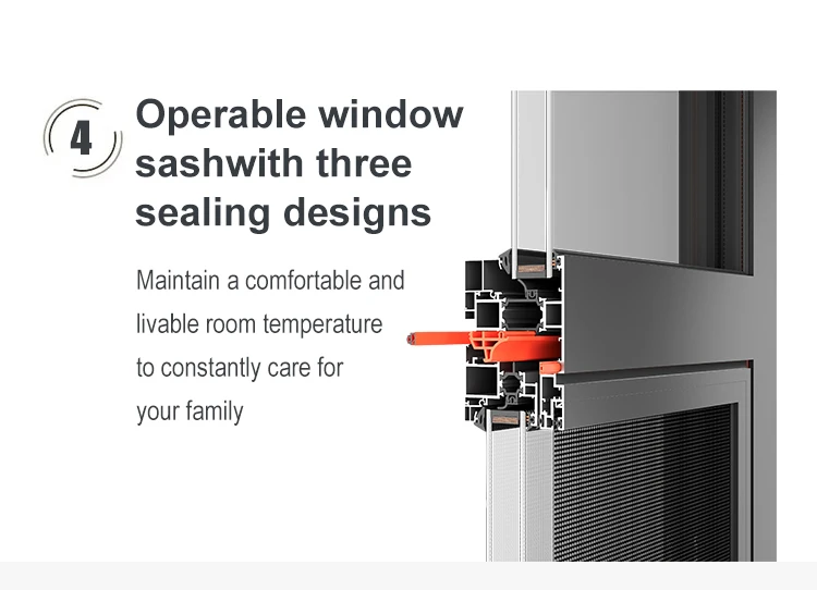 DERCHI Thermal Break Double Glaze Windows for Energy Efficiency
