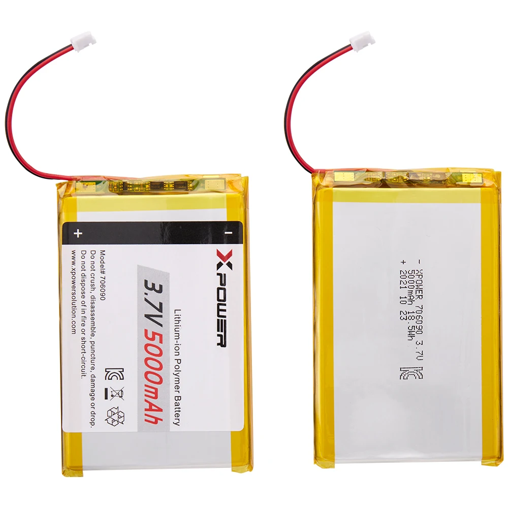 Xpower Custom 706090 High Density Quality Lithium Polymer Battery 3.7v 5000mah