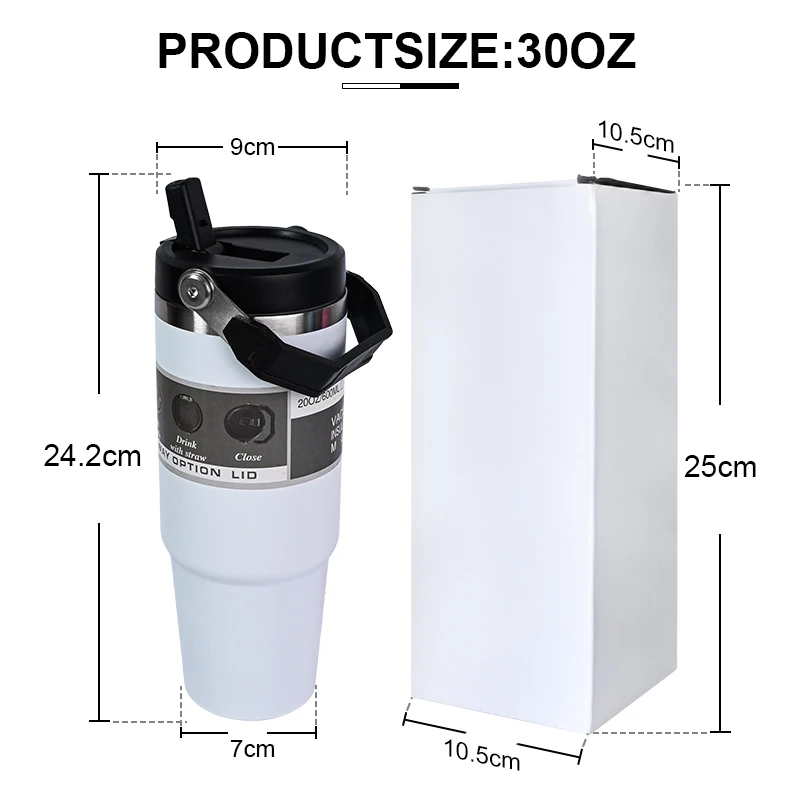 Customize 20oz 30oz Double Wall Insulated Cups Powder Coated Stainless