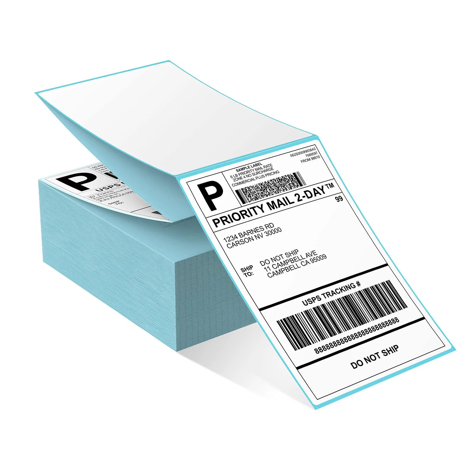 4x6 Shipping Label Printer 100x150 Direct Thermal Shipping Labels  Wholesale Blank Direct Waybill Sticker A6 Fanfold supplier