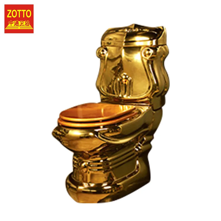 Hot Sale Sanitary Ware Luxury Ceramic Toilet Bowl Sets Bathroom Gold