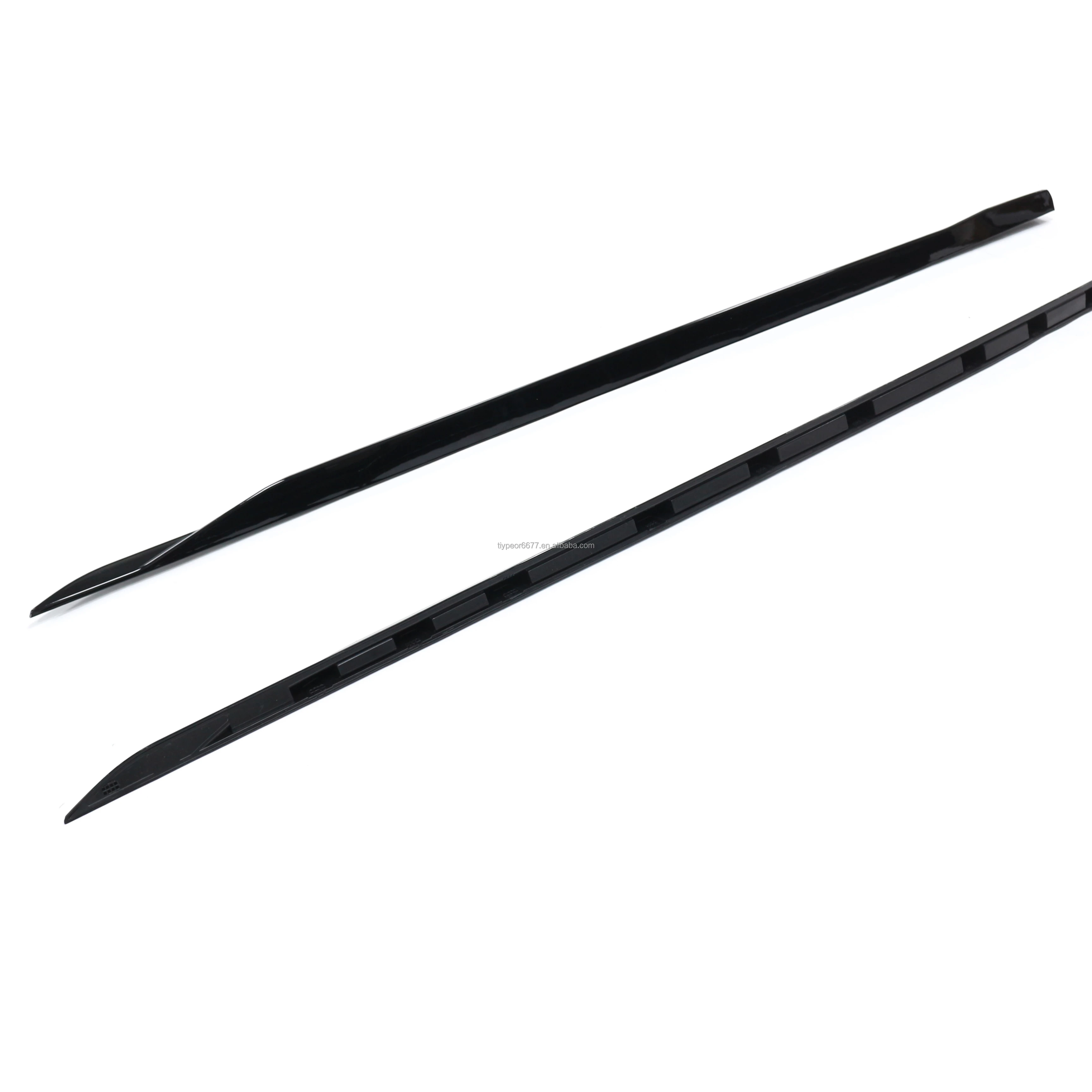 product tiypeor glossy black decorative splitter side skirts lugs for bmw 5 series g60 2024   extension lip spoiler-8