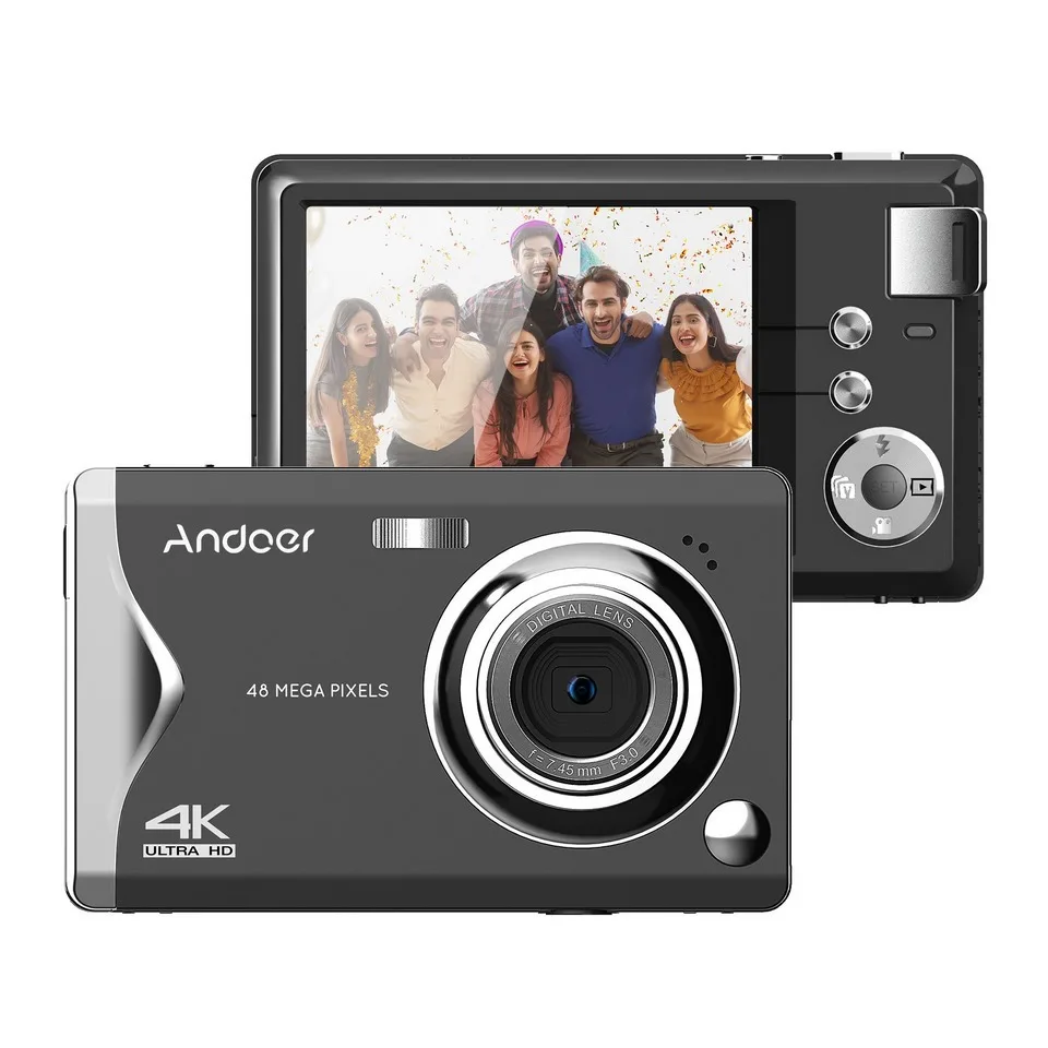 Andoer Digital Camera 48MP, 4K Ultra HD, 16X Auto Focus