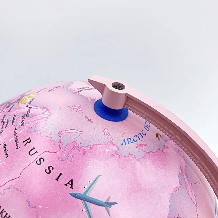 Розовый Глобус для детей, обучение с подставкой и животными, земной шар, ночник для девочек, декор комнаты, классная комната, развивающий подарок