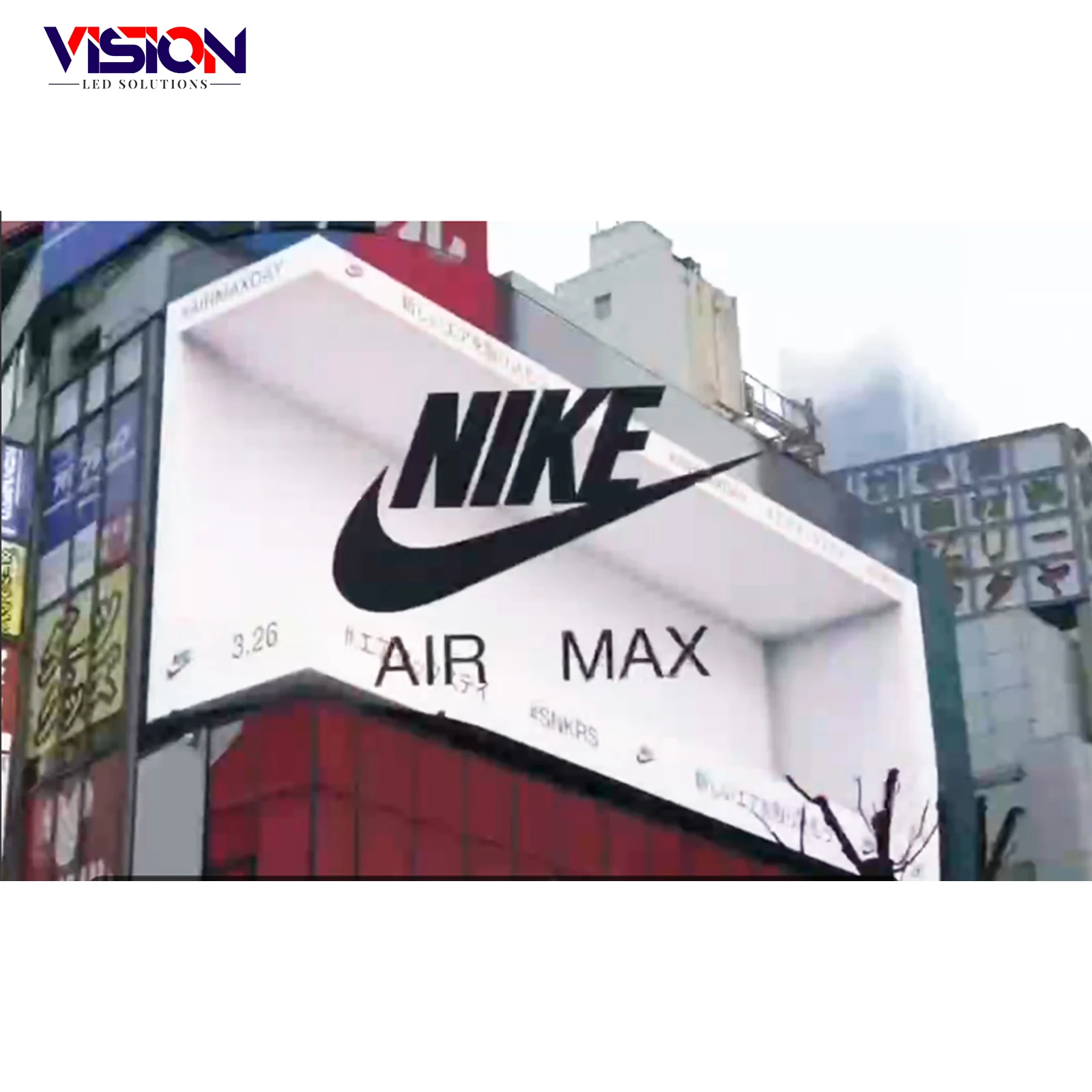 Outdoor Naked Eye 3D Animation Large Led Screen Display P3 P4 P5 P6  P8 for Corner 90 Degree Curved Pantallas