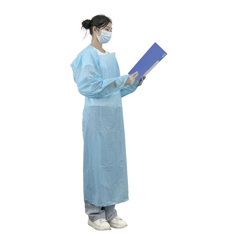 Fast Delivery Disposable 40g CPE Medical Gown with Long Sleeves FDA 510K Approved Reusable Dental Hospital Apron for Doctors