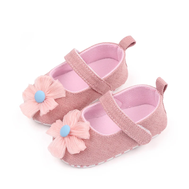 Spring and Fall New Flower Soft Soled Baby Walking Shoes for Girls supplier