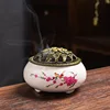 Oiseau et fleur en porcelaine blanche-coton ignifuge